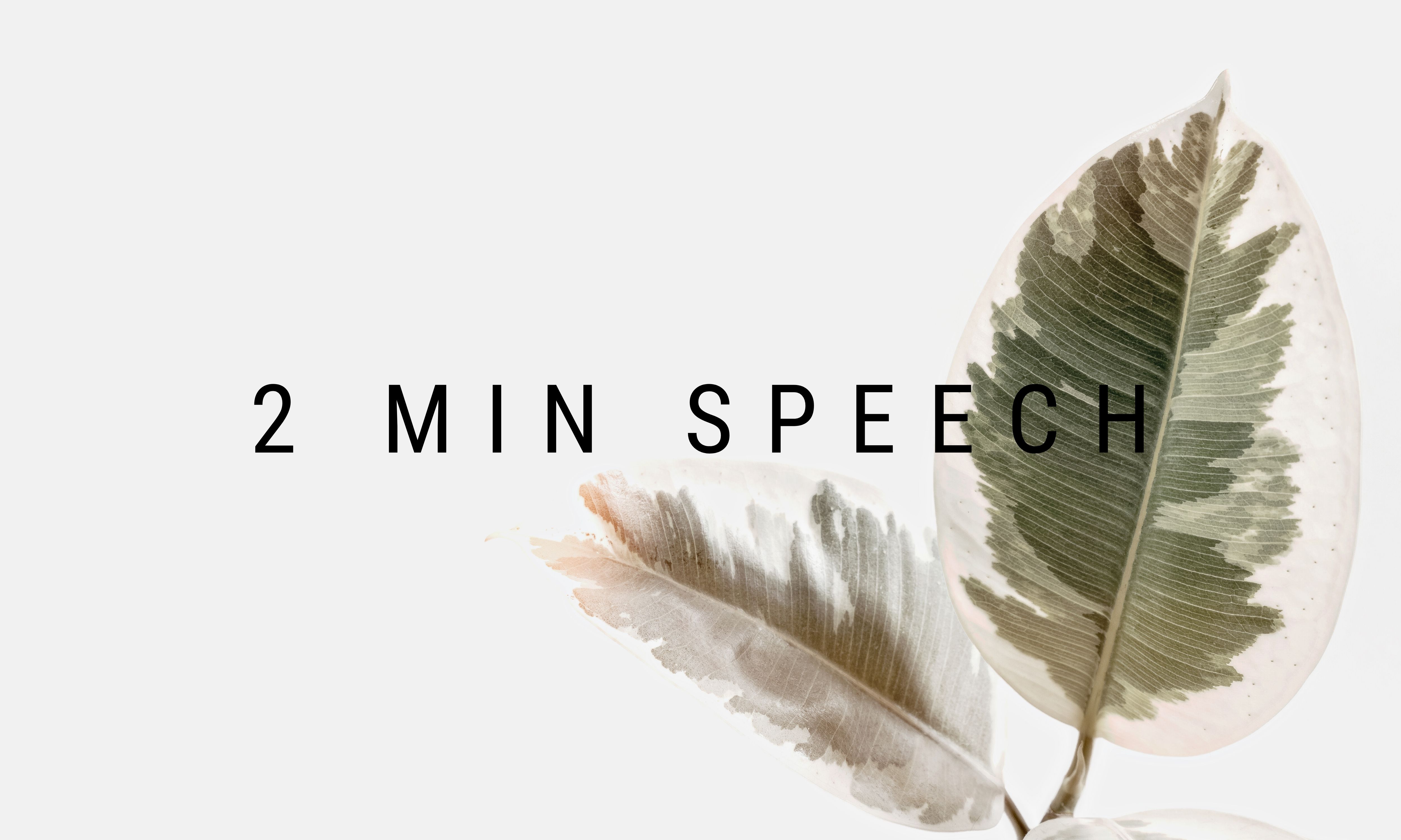 how to write a 5 min speech